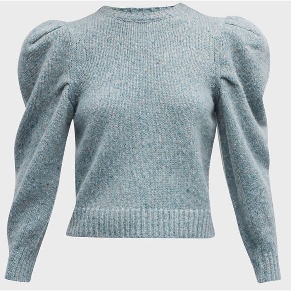 Frame Pleated Sleeves wool blend Sweater NWT